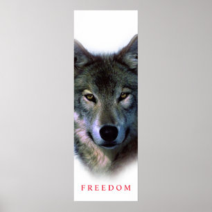 Poster de la porte de loup de liberté motivationne