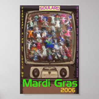 Poster de la poupée Voodoo Mardi Gras
