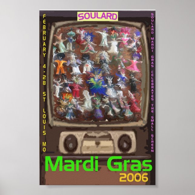 Poster de la poupée Voodoo Mardi Gras (Devant)