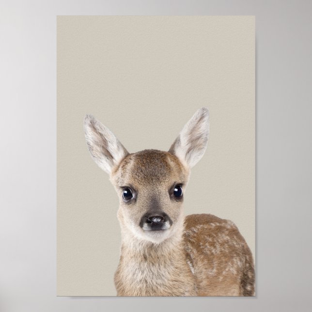 Poster de la pouponnière Animaux de Bébé - Cerf (Devant)