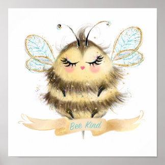 Poster de la pouponnière Bee Kind