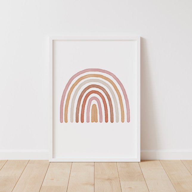 Poster de la pouponnière Earthy Boho Arc-en-ciel (Créateur téléchargé)