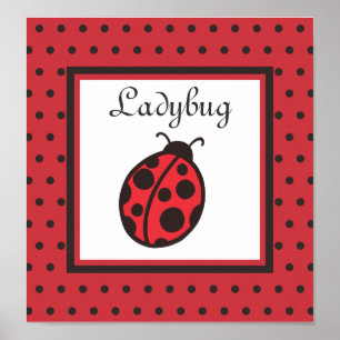 Poster de la pouponnière Ladybug Baby Kids Wall Ar