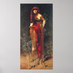Poster de la prêtresse de Delphi Pré Raphaelite