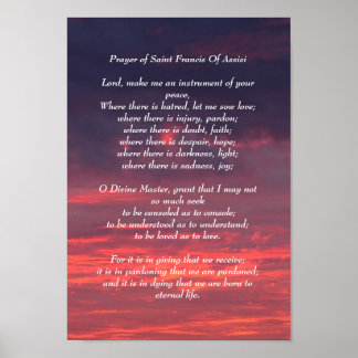 Poster de la prière Saint François