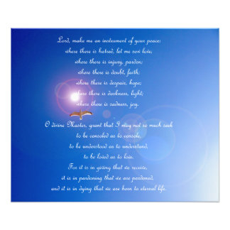 Poster de la prière Saint François