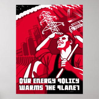 Poster de la propagande de réchauffement climatiqu