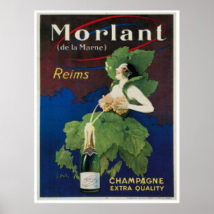 Poster de la publicité pour le champagne Morlant
