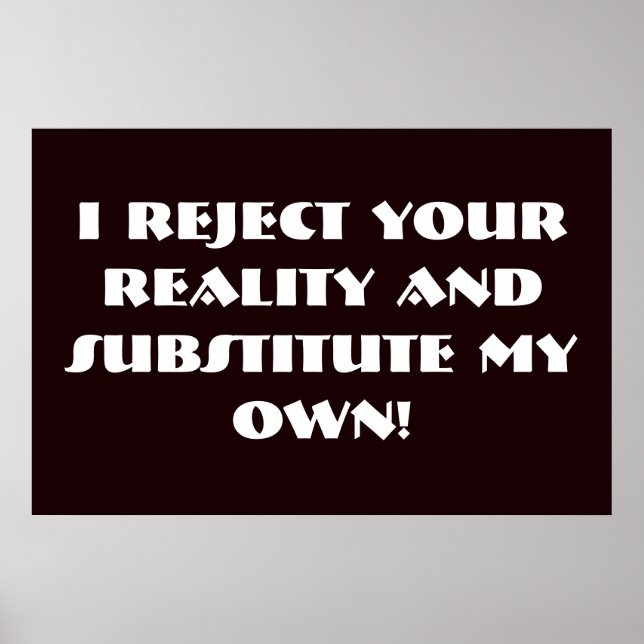 Poster de la réalité (Devant)