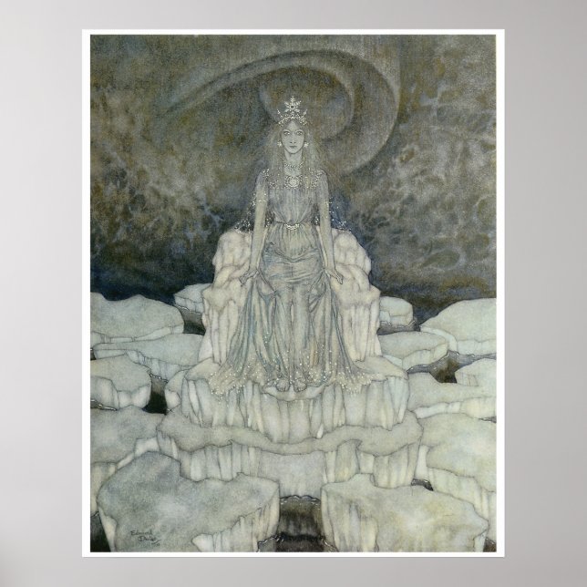 Poster de la reine des neiges par Edmund Dulac (Devant)