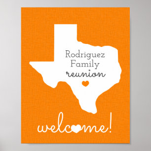 Poster de la réunion familiale Orange State of Tex