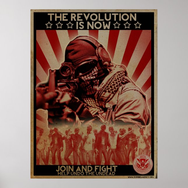 Poster de la révolution zombie - ZETA (Devant)