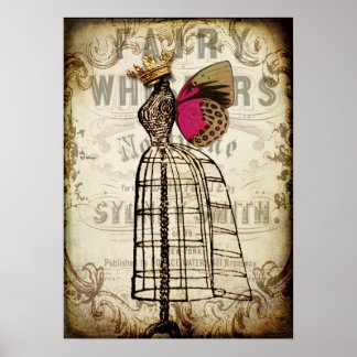 Poster de la robe de poitrine vintage
