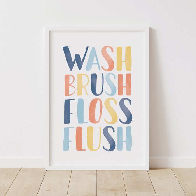 Poster de la salle de bain colorée (Créateur téléchargé)