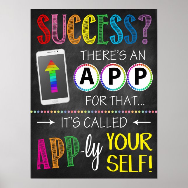 Poster de la salle de classe Motivational Success (Devant)
