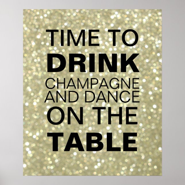Poster de la soirée Champagne d'or (Devant)