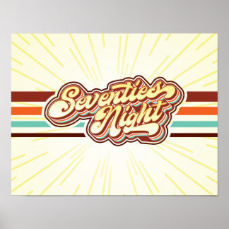 Poster de la soirée des soixante-dix