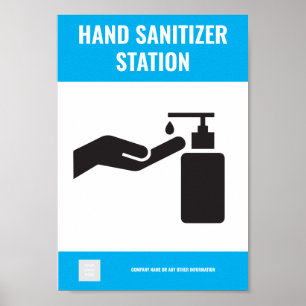 Poster de la station de nettoyage à main
