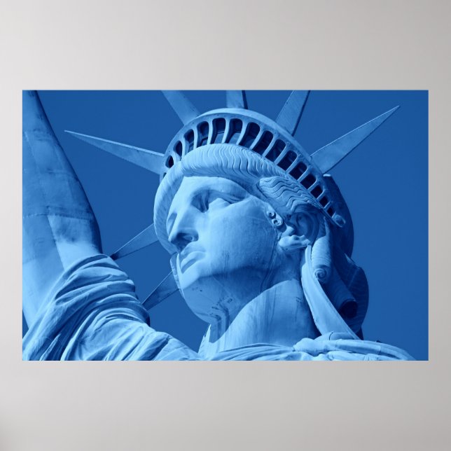 Poster de la statue d'Art de la Pop Bleue de Liber (Devant)