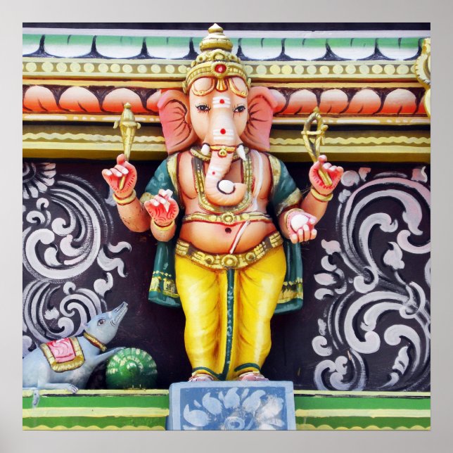 Poster de la statue de Dieu Ganesha (Devant)