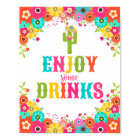 Poster de la table de bar Thème Fiesta mexicaine