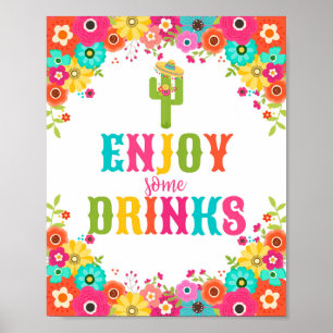 Poster de la table de bar Thème Fiesta mexicaine