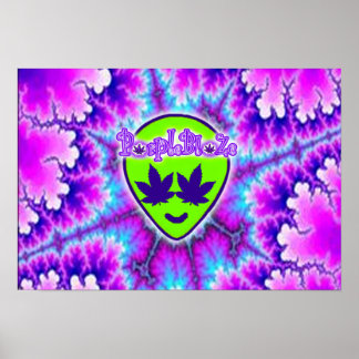 Poster de la tête de l'alien PurpleBlaZe