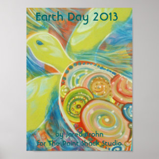 Poster de la tortue de mer jour des terres 2013