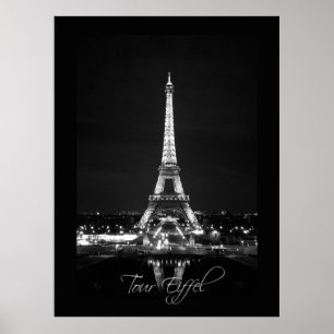 Poster de la Tour Eiffel en soirée