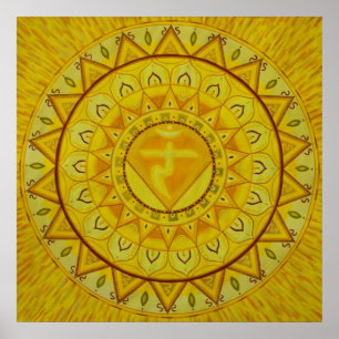 Poster de la troisième chakra Mandala