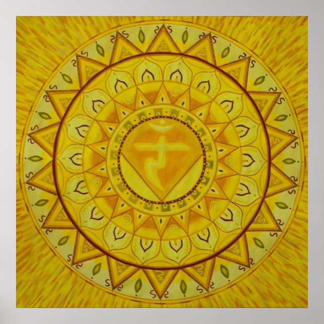 Poster de la troisième chakra Mandala (Devant)