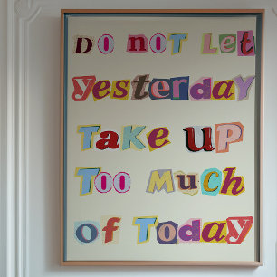 Poster de la typographie d'art murale Inspiration