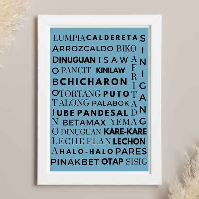 Poster de la typographie philippine de la nourritu (Créateur téléchargé)