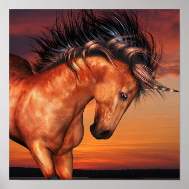 Poster de la Unicorne de châtaignes (Devant)