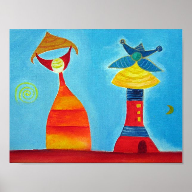 Poster de la valeur de la peinture Abstraite (Matt (Devant)