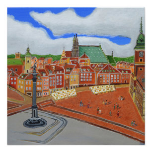 Poster de la vieille ville de Varsovie
