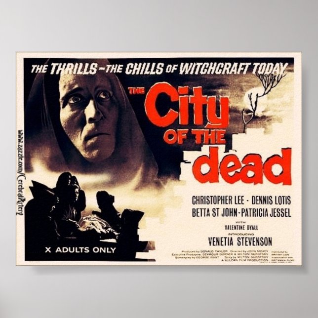 Poster de la ville des morts (1960) (Devant)