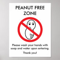 Poster de la zone sans arachide