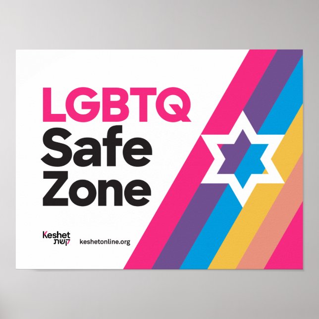 Poster de la zone sécurisée Keshet LGBTQ (Devant)