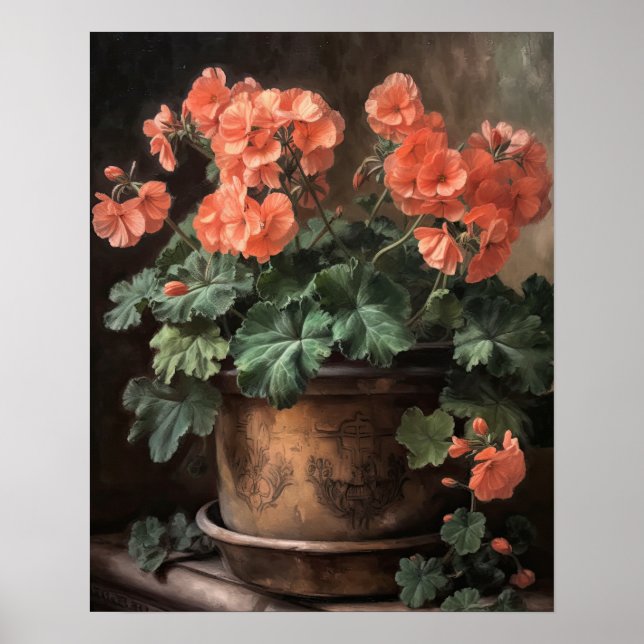 Poster de l'affiche d'art Peach Geranium (Devant)