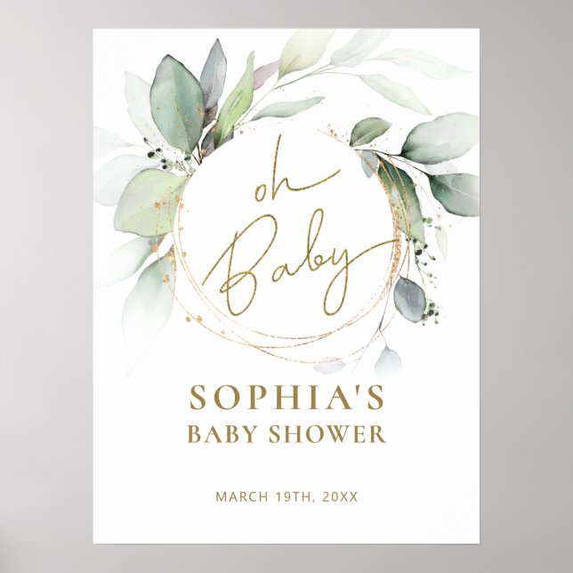 Poster de l'Affiche de bienvenue Baby shower (Devant)