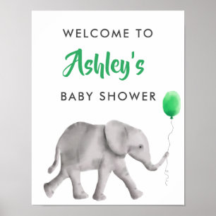 Poster de l'Affiche de bienvenue Baby shower bébé 