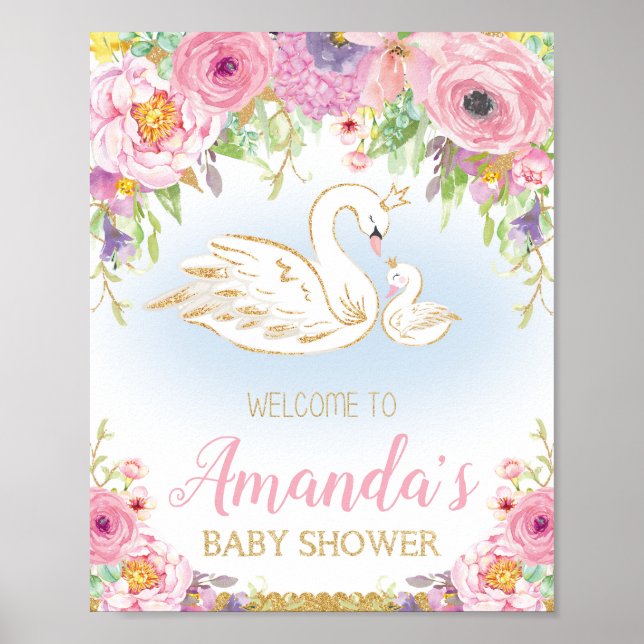 Poster de l'Affiche de bienvenue Baby shower de cy (Devant)