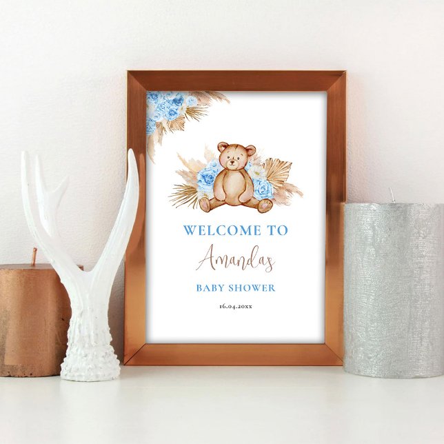 Poster de l'Affiche de bienvenue Baby shower de l' (Créateur téléchargé)