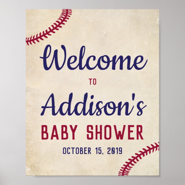 Poster de l'Affiche de bienvenue de Baby shower à  (Devant)