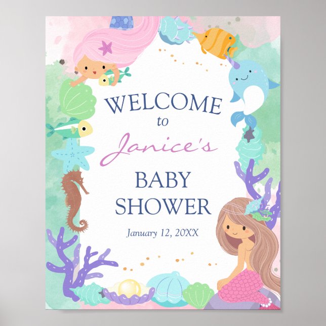 Poster de l'Affiche de bienvenue du petit Baby sho (Devant)