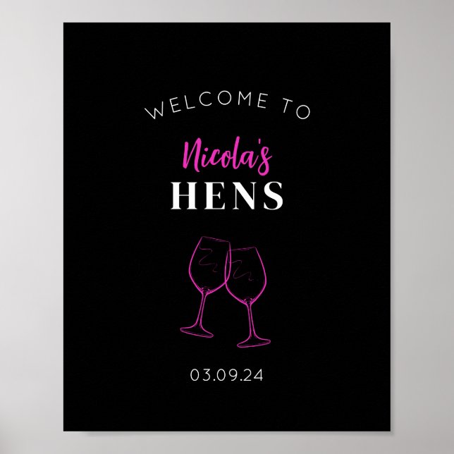 Poster de l'Affiche de bienvenue du vin de la fête (Devant)