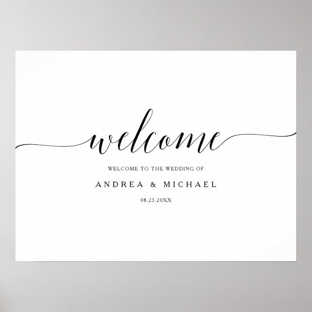 Poster de l'Affiche de bienvenue mariage - Calligr (Devant)