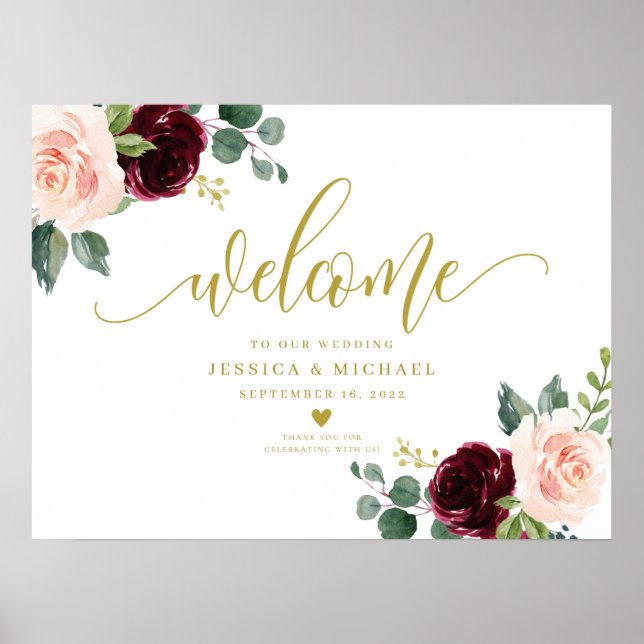 Poster de l'Affiche de bienvenue Mariage de Bourgo (Devant)