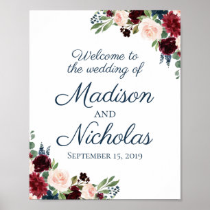 Poster de l'Affiche de bienvenue Mariage de la Mar